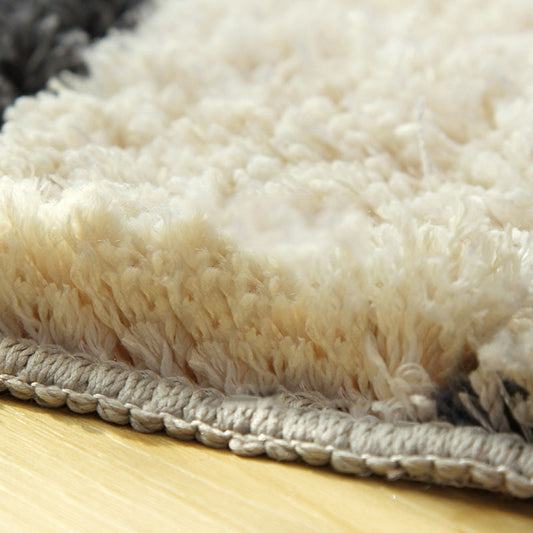 Soft microfiber bathroom rug with abstract wave design by WinniHouse, non-slip backing for safety and comfort.