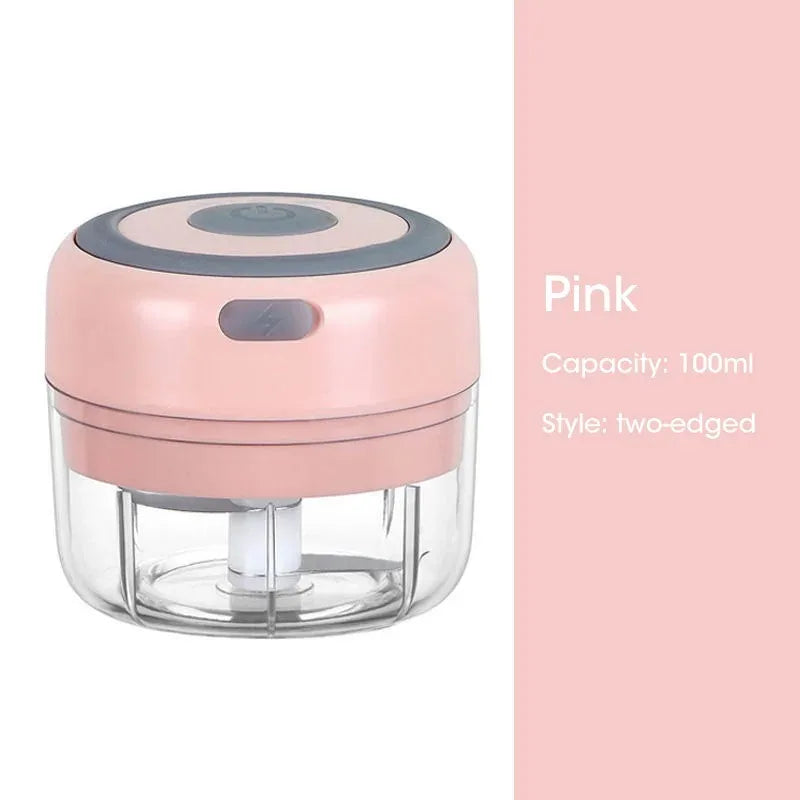 Electric garlic chopper by WinniHouse, USB-powered, 250ml capacity, compact design, perfect for quick garlic processing.