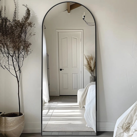 Large full-length rectangular mirror by WinniShop, 58x18 inches, floor-standing with support, ideal for bedroom or living room.