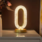 WinniHouse luxury oval glass table lamp with USB charging port, decorative night light for living room, bedroom, and festive decor.