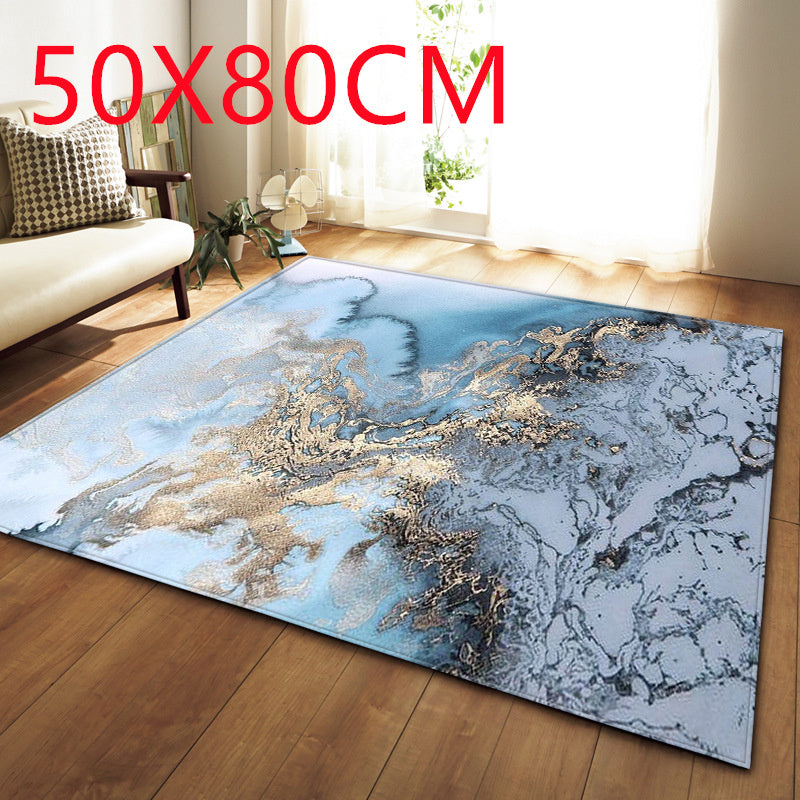 Modern WinniHouse marble-effect rug, elegant design for living room or bedroom, premium quality home decor carpet.