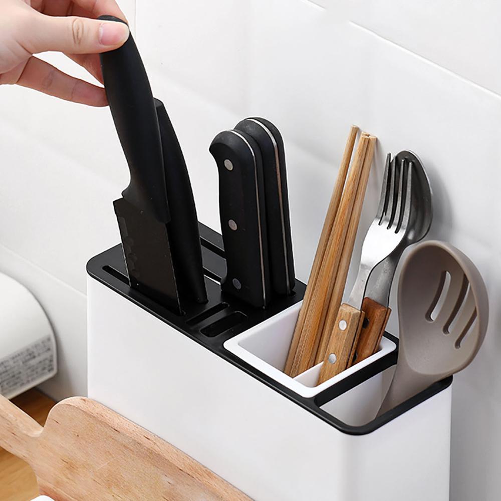 Multifunctional kitchen organizer by WinniHouse with knife and utensil storage, featuring a sleek, space-saving design for countertop use.