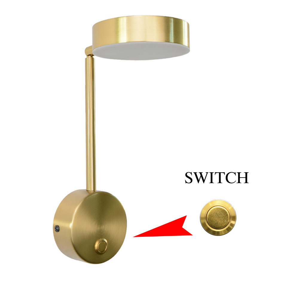 WinniHouse bedside wall lamp with rotary key switch, decorative wall-mounted lighting for bedroom or background accent.