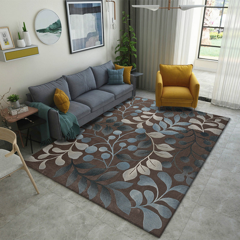 Modern abstract living room rug by WinniHouse featuring artistic, contemporary design and vibrant colors.
