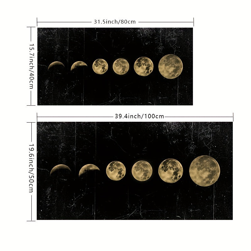 Minimalist lunar eclipse canvas poster by WinniHouse, space-themed wall art for living room or bedroom decor.