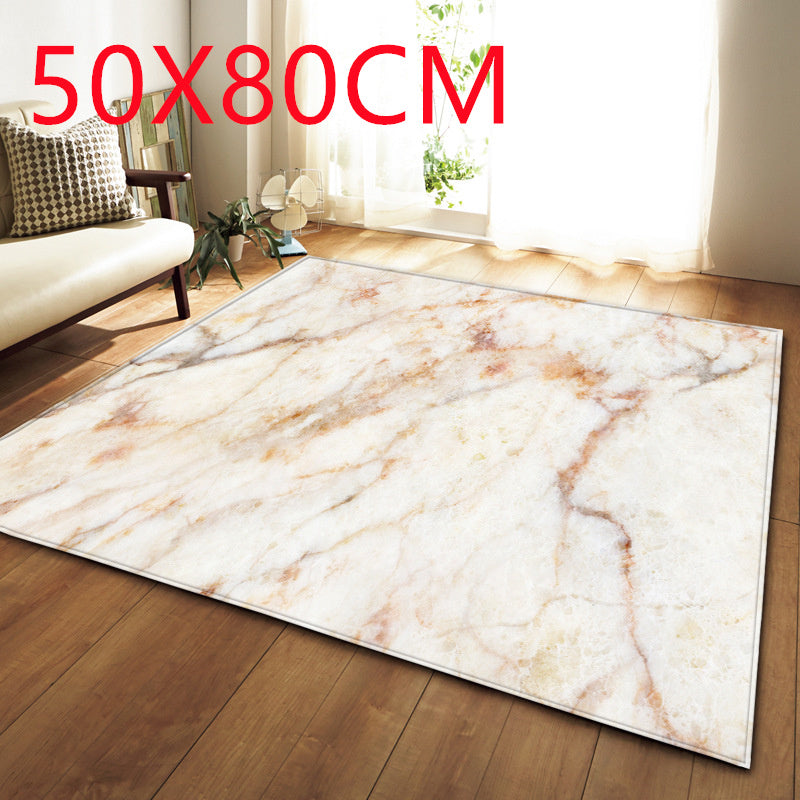 Modern marble effect rug by WinniHouse, showcasing a sleek, elegant design suitable for living rooms and bedrooms.