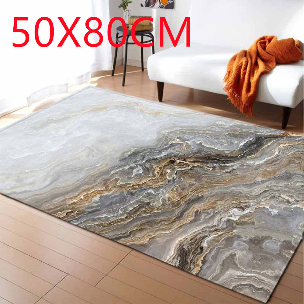 Modern marble effect rug by WinniHouse, ideal for living rooms and bedrooms, featuring elegant and contemporary design.