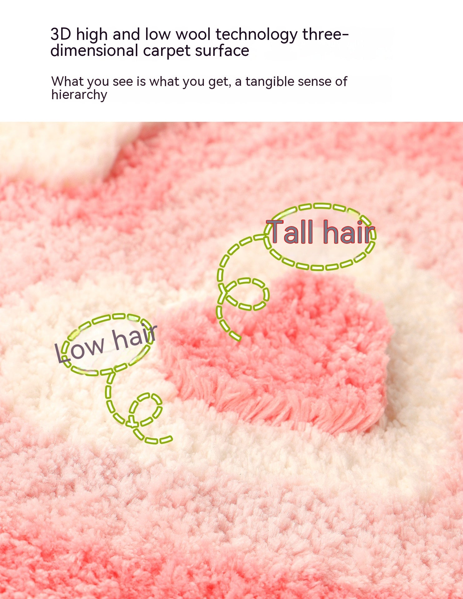 Pink long-pile heart-shaped rug by WinniHouse, soft and fluffy, perfect for bedroom decor.