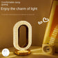 WinniHouse crystal oval bedside table lamp with USB charging, decorative night light for living room, bedroom, and festive decor.