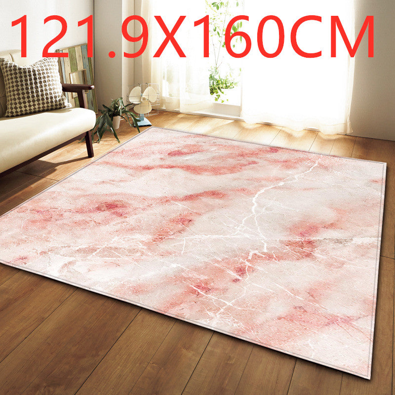 Marble effect premium rug from WinniHouse, modern design ideal for living room or bedroom decor.