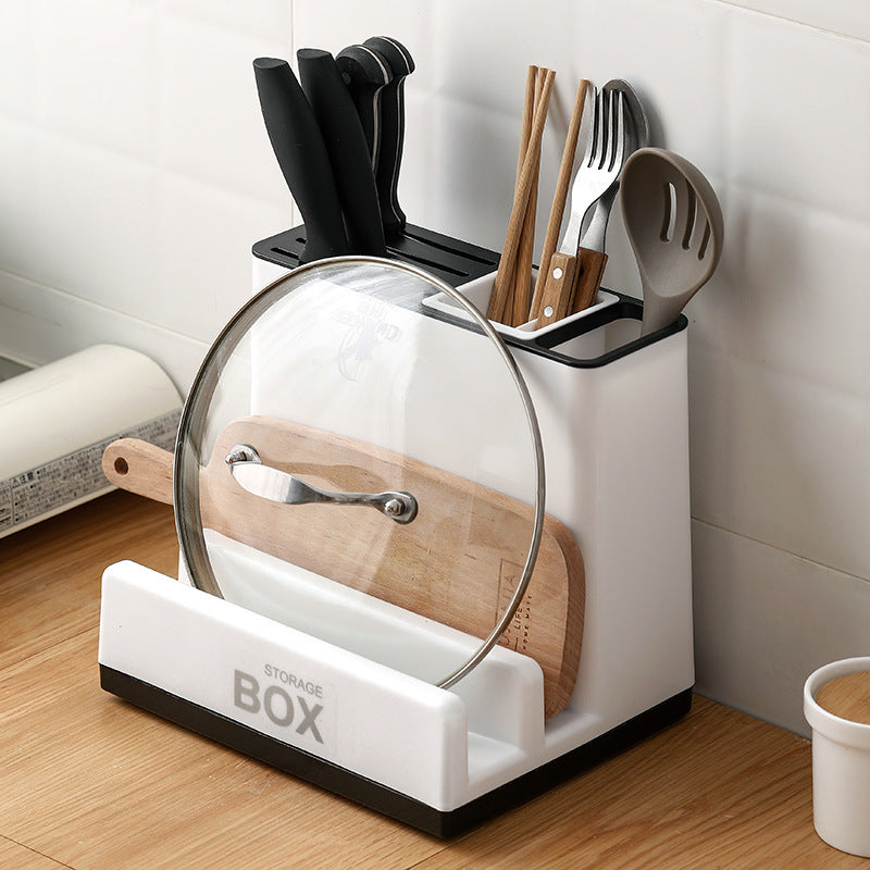 Multifunctional kitchen organizer by WinniHouse with space for knives and utensils, featuring a sleek, space-saving design.