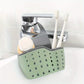 WinniHouse multifunctional sink sponge rack with adjustable strap, hanging bag for kitchen or bathroom organization and drainage.