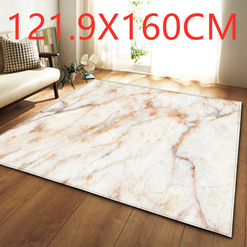 Modern marble effect rug by WinniHouse, elegant and stylish addition for living rooms and bedrooms.