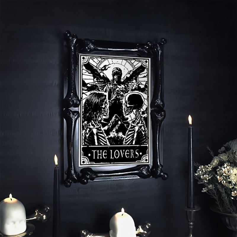 Set of six black and white tarot posters by WinniHouse, modern wall art for living room or bedroom decor.