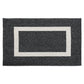 Modern WinniHouse rug with geometric border, featuring a non-slip backing, ideal for stylish and safe home flooring.