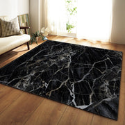 Marble effect premium rug by WinniHouse, modern elegance for living room or bedroom decor, soft textured surface in neutral tones.