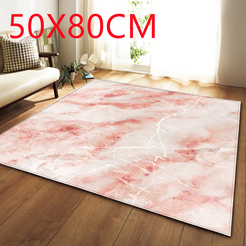 Marble effect premium rug by WinniHouse, modern elegant design ideal for living rooms and bedrooms.