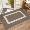 Modern WinniHouse rug with geometric border, non-slip backing, ideal for contemporary home decor.