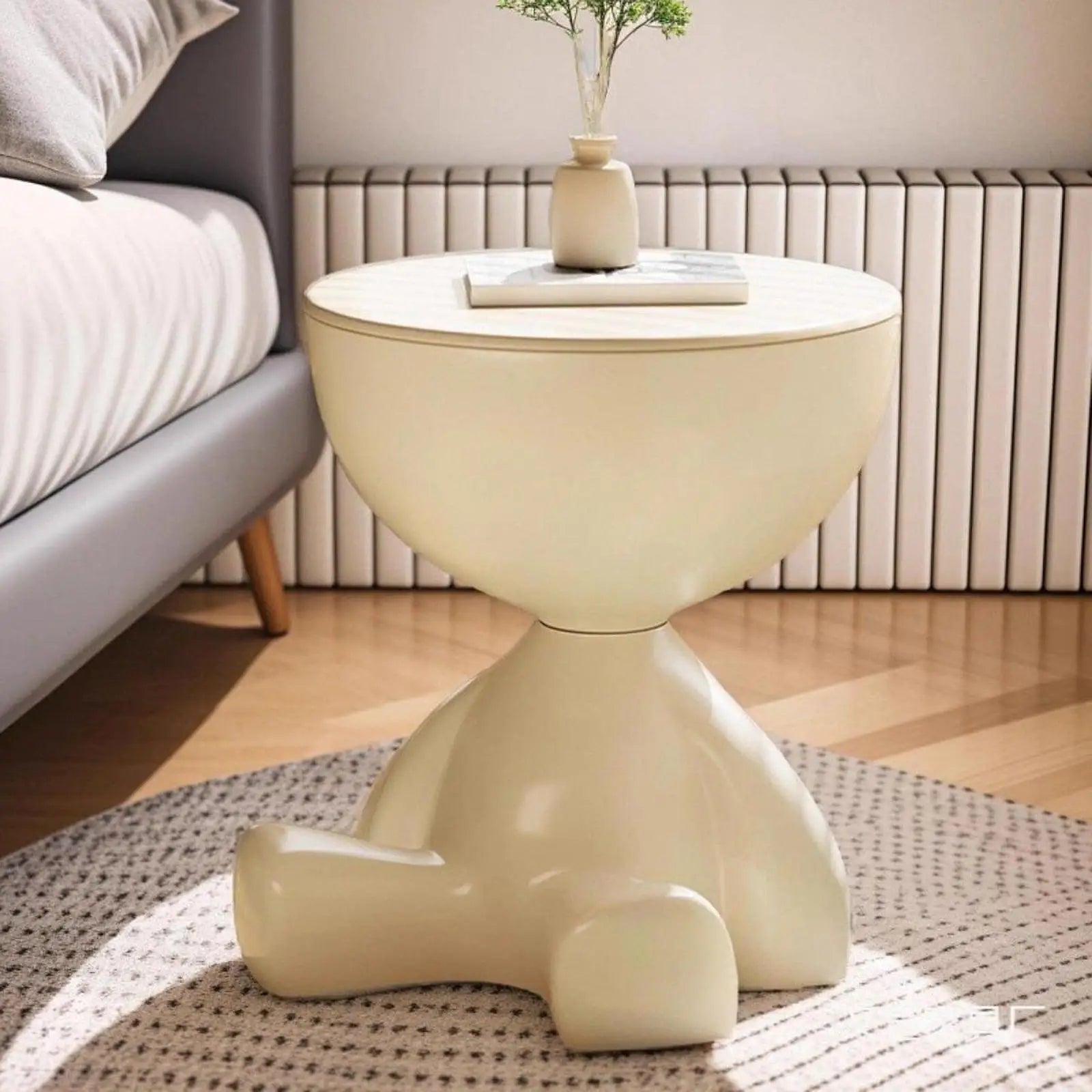 Creative bear-shaped side table by WinniHouse, featuring a playful design and convenient storage space.