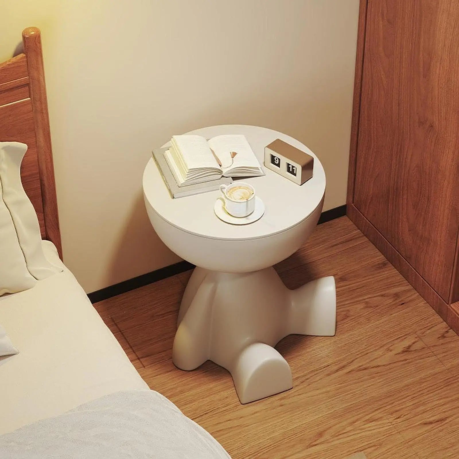 WinniHouse bear-shaped side table with creative design and storage, featuring a playful, functional piece of furniture for modern spaces.