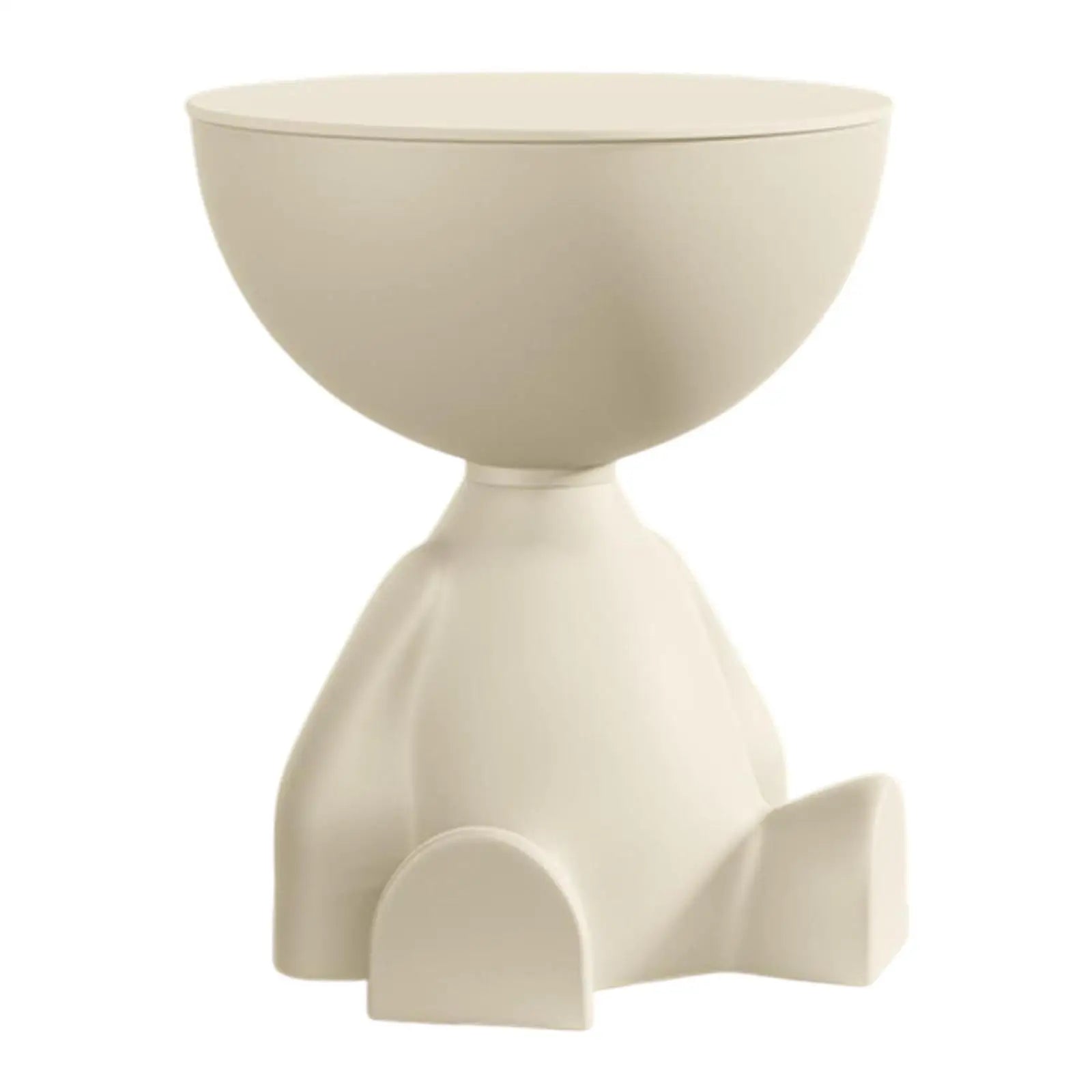 Wooden bear-shaped side table by WinniHouse featuring a creative design with built-in storage for versatile use.