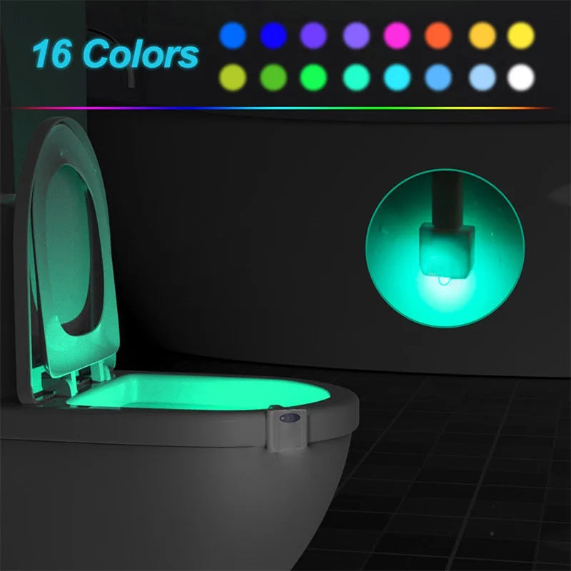 WinniHouse smart toilet with motion sensor for nighttime bathroom use, featuring modern design and touchless operation.