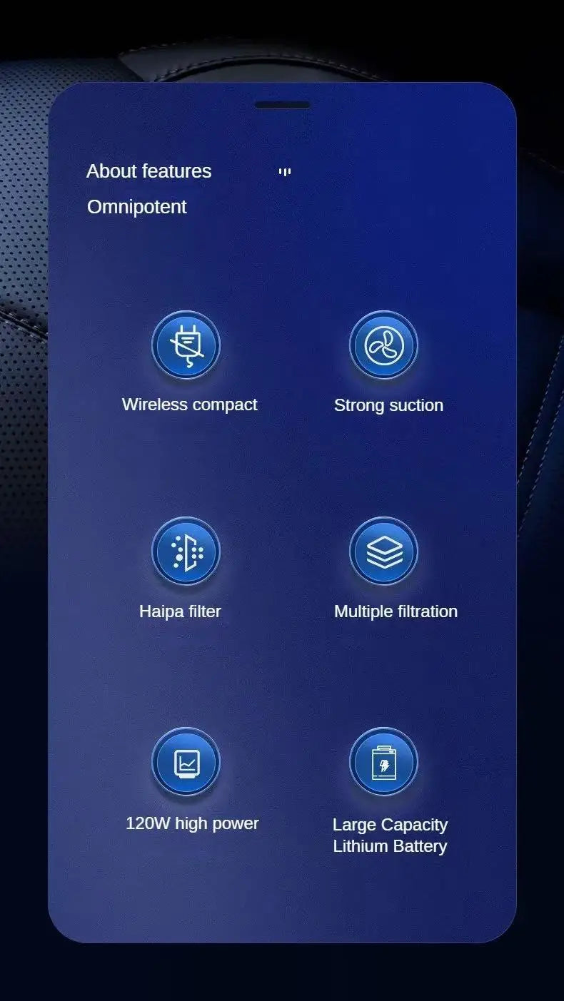 WinniShop LEIBOO portable cordless car vacuum cleaner with 10000PA suction, handheld design for efficient home and vehicle cleaning.