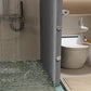 WinniHouse foldable magnetic shower curtain with suction cups, made of waterproof fabric for easy bathroom use.