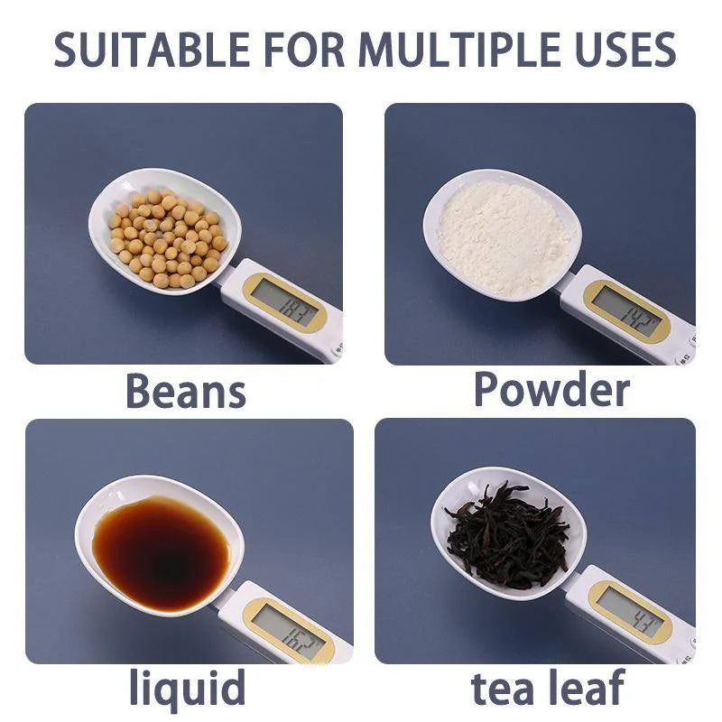 Digital 500g kitchen measuring spoon by WinniHouse, with LCD display and precision 0.5g for accurate cooking measurements.