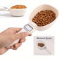 Digital kitchen food measuring spoon by WinniShop, includes a scale for measuring pet food, flour, and ingredients accurately.