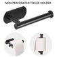 WinniHouse stainless steel wall-mounted toilet paper holder with adhesive backing, bathroom organizer, and towel support, no drilling needed.