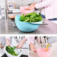 Plastic rice strainer and kitchen colander by WinniHouse, ideal for washing rice, fruits, and vegetables in the sink.
