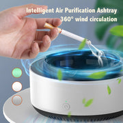 WinniHouse smart multifunctional air purifier with built-in ashtray, modern design, compact and suitable for home or office use.