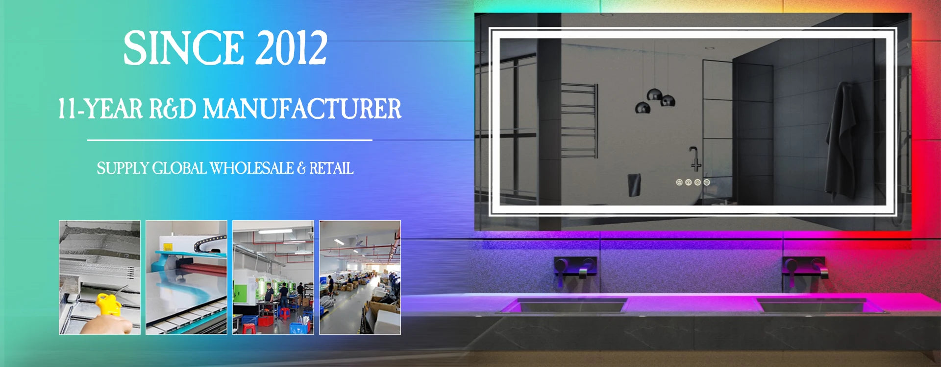 WinniShop LUVODI LED backlit bathroom mirror with defogger, frameless, adjustable brightness, ideal for shower, shaving, and bathroom use.