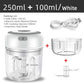 Electric garlic chopper by WinniHouse, USB-powered, 250/100 ml capacity, compact kitchen gadget for easy garlic processing.