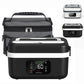 Wireless electric insulated lunch box by WinniHouse, showing its compact design and insulated container for hot food.