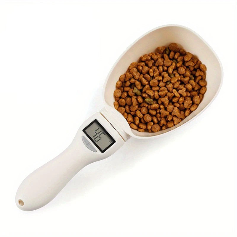 Digital food measuring spoon by WinniShop for kitchen and pet food, includes scale for measuring flour, cat, and dog food.