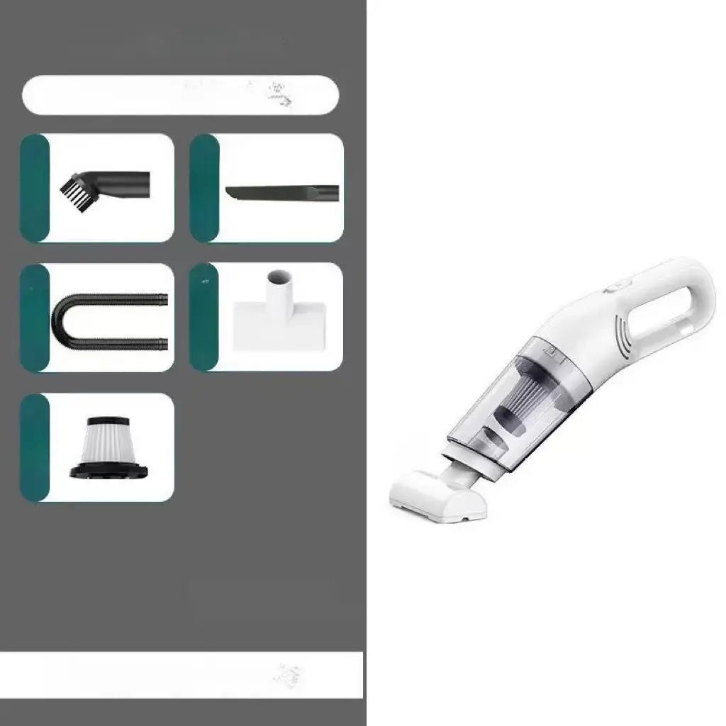 WinniShop LEIBOO portable car vacuum cleaner with 10000PA suction, handheld wireless mini vacuum for car interior cleaning.