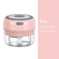Electric garlic chopper by WinniHouse, USB-powered, 250ml capacity, compact design, perfect for quick garlic processing.