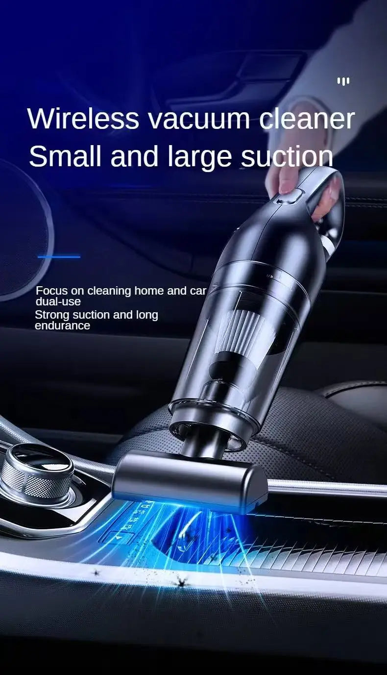 Portable WinniShop LEIBOO car vacuum cleaner with 10000PA suction, handheld cordless mini vacuum for car cleaning and home use.