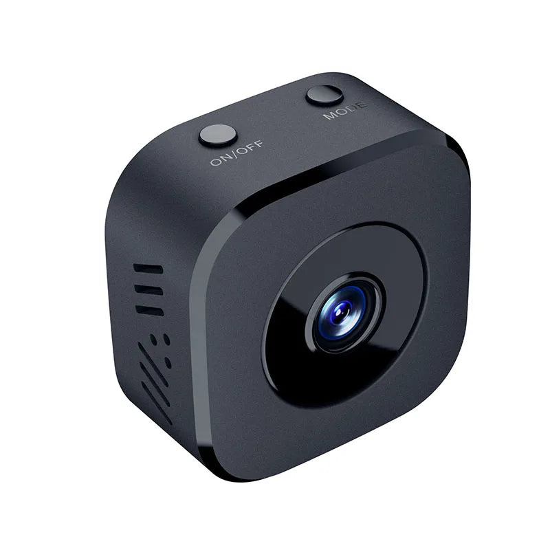 WinniHouse 4K color night vision mini security camera showing lens and compact design against a neutral background.
