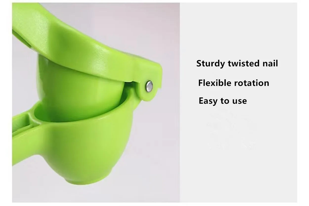 Portable WinniHouse manual lemon and orange juicer, compact kitchen tool for extracting fresh citrus juice easily.
