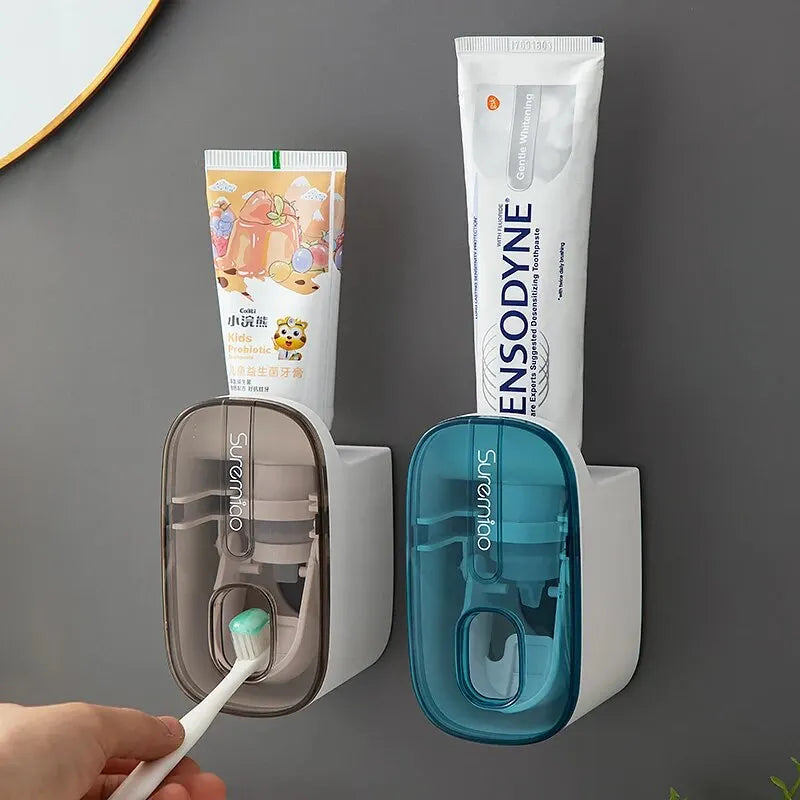 WinniHouse automatic toothpaste dispenser showing sleek design and touchless operation for easy, hygienic toothpaste application.