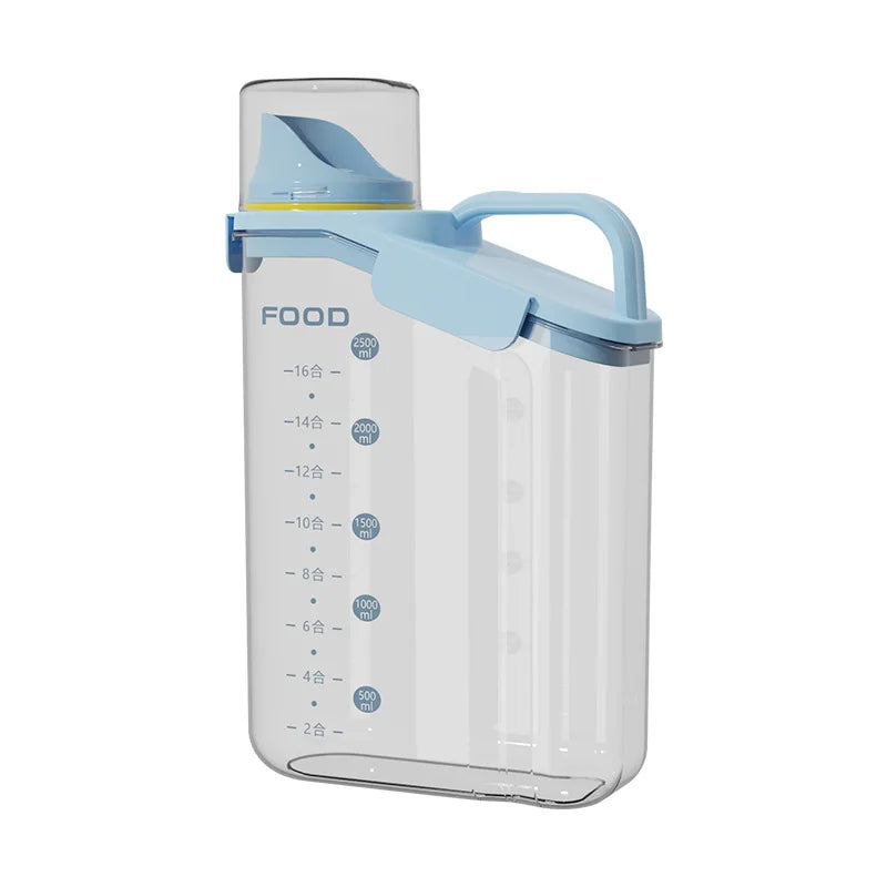 WinniHouse moisture-proof grain storage container with secure lid and clear design for keeping grains fresh and dry.