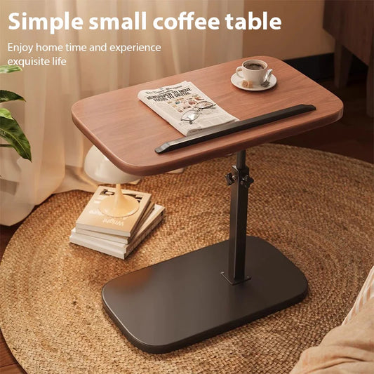 Adjustable side table by WinniShop featuring a portable, lightweight design suitable for living rooms, bedrooms, or office spaces.
