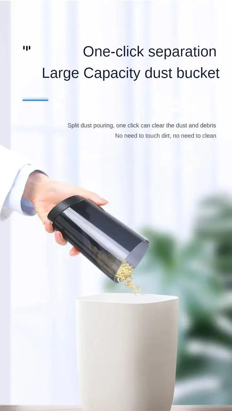 WinniShop LEIBOO portable car vacuum cleaner with 10,000PA suction, compact handheld cordless cleaning device for vehicles.