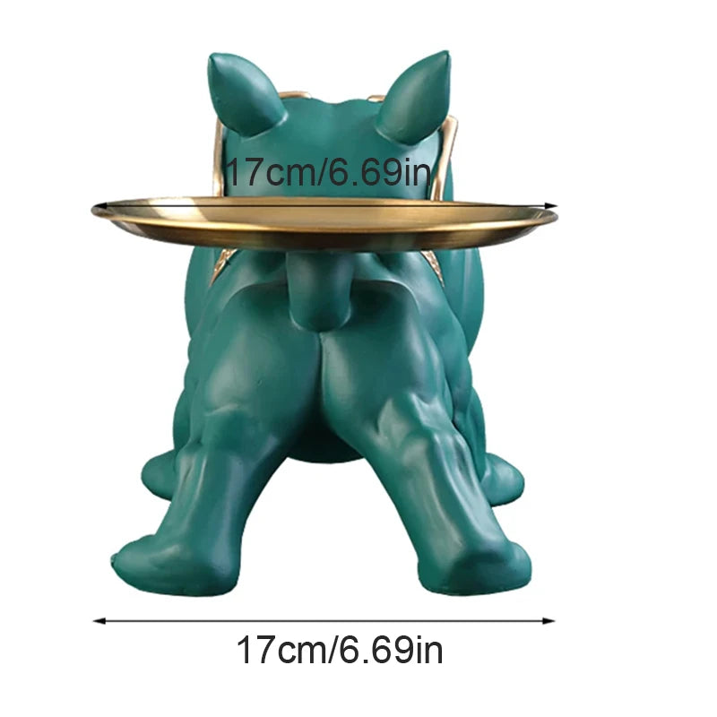 30 cm bulldog figurine by WinniHouse, decorative storage box for home decor, with detailed design and sturdy construction.