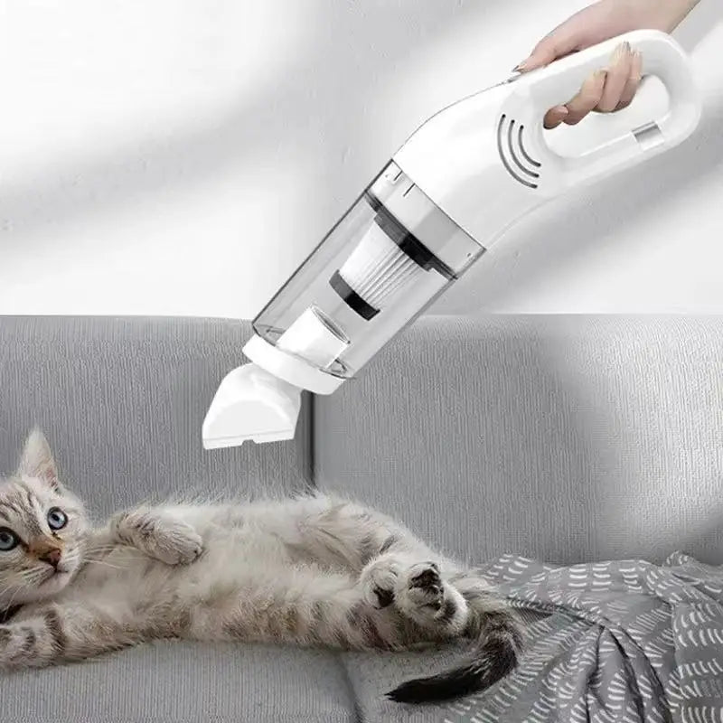 WinniShop LEIBOO portable cordless car vacuum cleaner with 10000PA suction, handheld mini cleaning device for vehicle interiors.