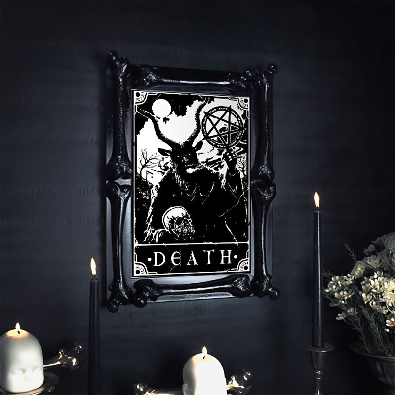 Set of 6 black and white tarot posters by WinniHouse, modern wall art for living room or bedroom decor, unframed.