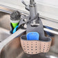WinniHouse multifunctional sink sponge rack with adjustable shoulder strap hanging bag for kitchen or bathroom organization.